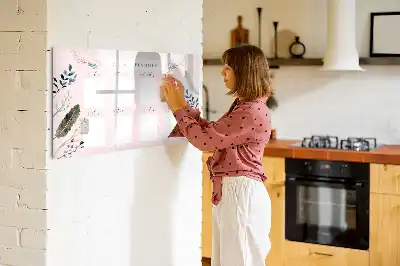 Pizarra magnética semanal de pared con rotulador incluido