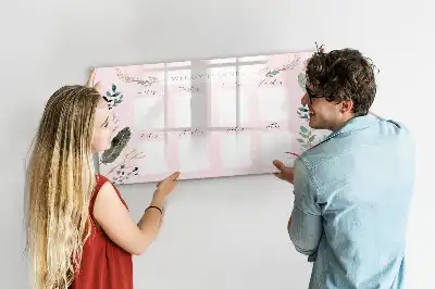 Pizarra magnética semanal de pared con rotulador incluido