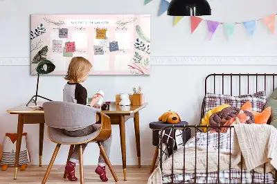 Pizarra magnética semanal de pared con rotulador incluido