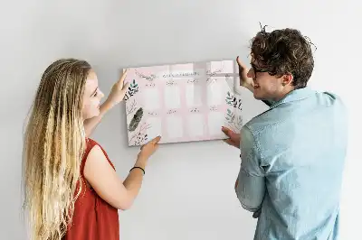 Pizarra magnética semanal de pared con rotulador incluido