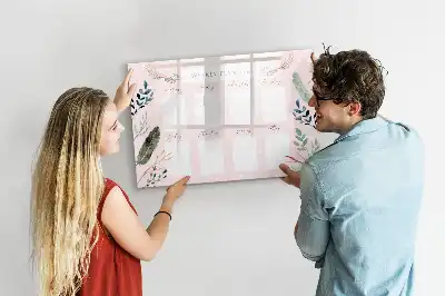 Pizarra magnética semanal de pared con rotulador incluido