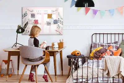Pizarra magnética semanal de pared con rotulador incluido