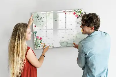 Pizarra magnética de pared diseño para recetas con rotulador