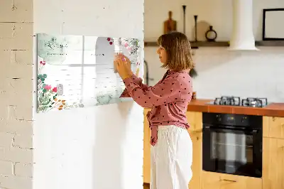Pizarra magnética de pared diseño para recetas con rotulador