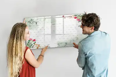 Pizarra magnética de pared diseño para recetas con rotulador