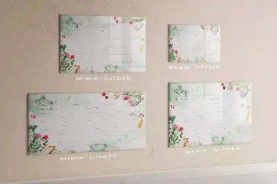 Pizarra magnética de pared diseño para recetas con rotulador