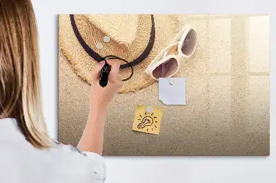 Pizarra magnética de pared con rotulador incluido