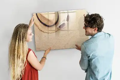Pizarra magnética de pared con rotulador incluido
