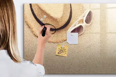 Pizarra magnética de pared con rotulador incluido