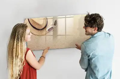 Pizarra magnética de pared con rotulador incluido