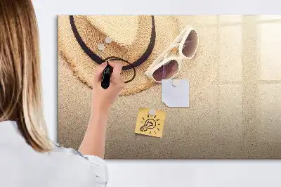 Pizarra magnética de pared con rotulador incluido