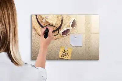 Pizarra magnética de pared con rotulador incluido