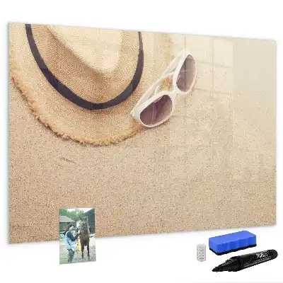 Pizarra magnética de pared con rotulador incluido