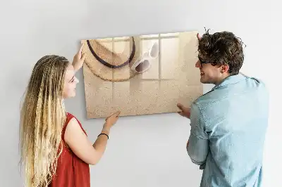 Pizarra magnética de pared con rotulador incluido