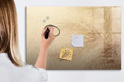 Pizarra de cristal magnética diseño de hojas abstractas