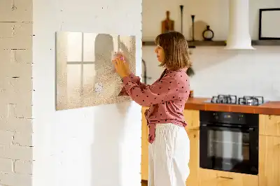 Pizarra de cristal magnética diseño de hojas abstractas