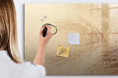 Pizarra de cristal magnética diseño de hojas abstractas