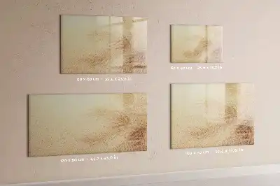 Pizarra de cristal magnética diseño de hojas abstractas