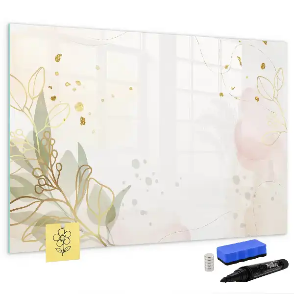 Pizarra magnética de pared diseño de abstracción pastel con rotulador incluido