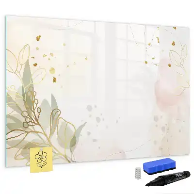 Pizarra magnética de pared diseño de abstracción pastel con rotulador incluido
