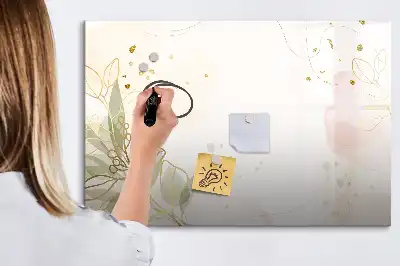 Pizarra magnética de pared diseño de abstracción pastel con rotulador incluido