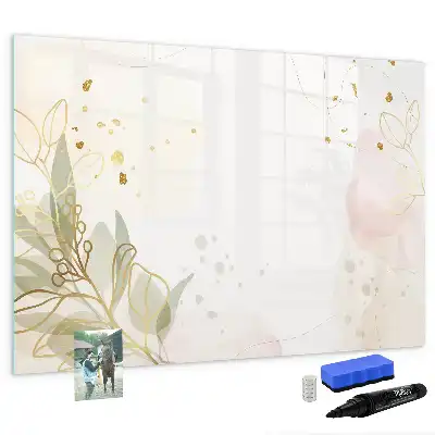 Pizarra magnética de pared diseño de abstracción pastel con rotulador incluido