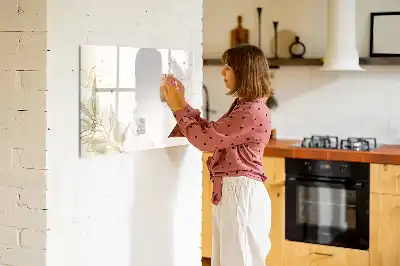 Pizarra magnética de pared diseño de abstracción pastel con rotulador incluido
