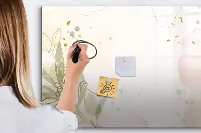 Pizarra magnética de pared diseño de abstracción pastel con rotulador incluido