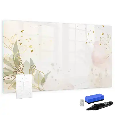 Pizarra magnética de pared diseño de abstracción pastel con rotulador incluido