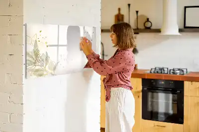 Pizarra magnética de pared diseño de abstracción pastel con rotulador incluido