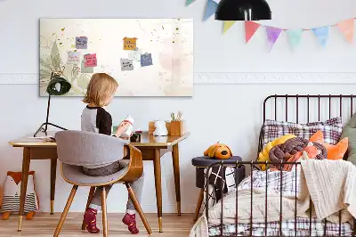 Pizarra magnética de pared diseño de abstracción pastel con rotulador incluido