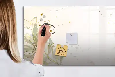 Pizarra magnética de pared diseño de abstracción pastel con rotulador incluido