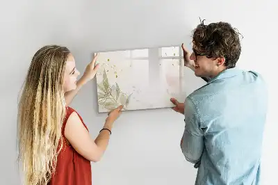 Pizarra magnética de pared diseño de abstracción pastel con rotulador incluido