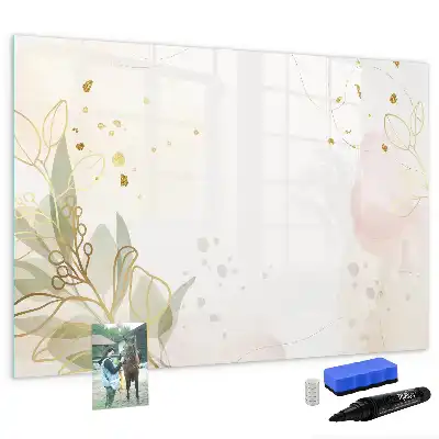 Pizarra magnética de pared diseño de abstracción pastel con rotulador incluido