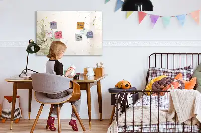 Pizarra magnética de pared diseño de abstracción pastel con rotulador incluido