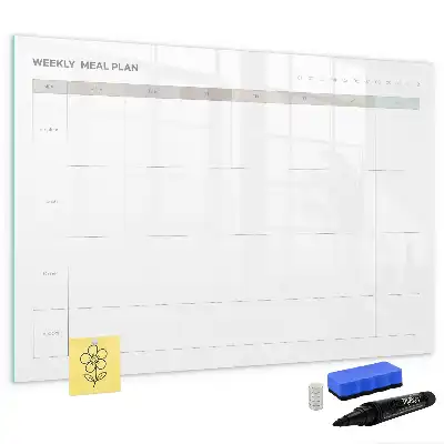 Pizarra magnética de pared diseño de menú minimalista con rotulador incluido