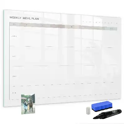 Pizarra magnética de pared diseño de menú minimalista con rotulador incluido