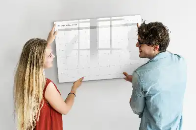 Pizarra magnética de pared diseño de menú minimalista con rotulador incluido