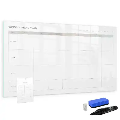 Pizarra magnética de pared diseño de menú minimalista con rotulador incluido