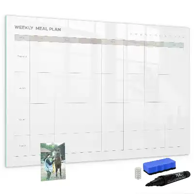 Pizarra magnética de pared diseño de menú minimalista con rotulador incluido