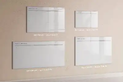 Pizarra borrable de cristal con imanes diseño de menú simple
