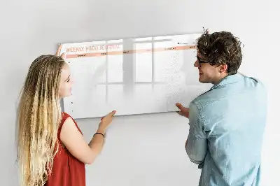 Pizarra magnética de pared con rotulador para planificación semanal de comidas