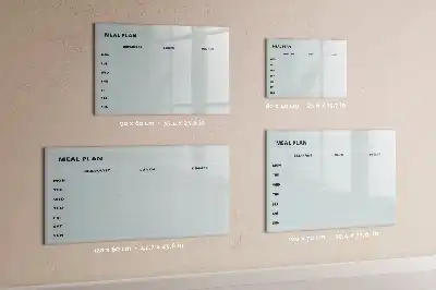 Pizarra magnética de pared con rotulador diseño para plan de comidas en color pastel