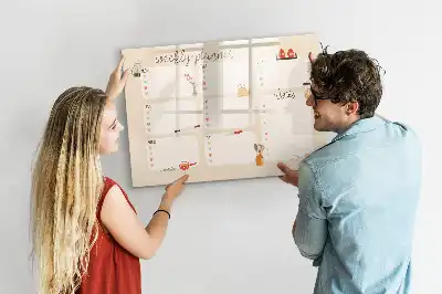 Planificador semanal de pared pizarra magnética con rotulador