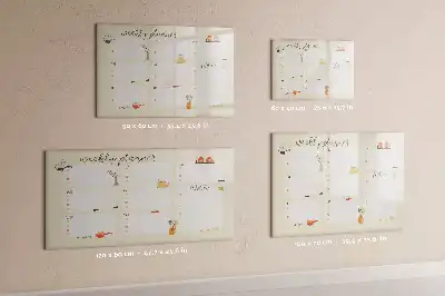 Planificador semanal de pared pizarra magnética con rotulador