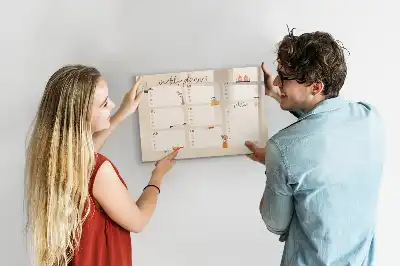 Planificador semanal de pared pizarra magnética con rotulador