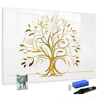 Pizarra magnética de pared diseño de árbol dorado con rotulador incluido