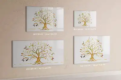 Pizarra magnética de pared diseño de árbol dorado con rotulador incluido