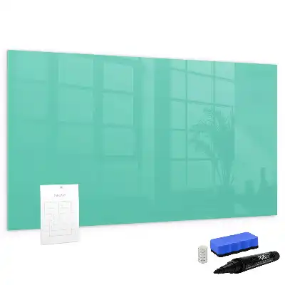 Pizarra magnética de pared con rotulador de color turquesa