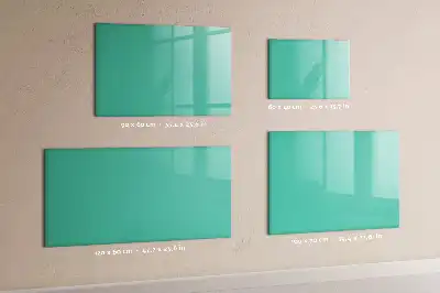 Pizarra magnética de pared con rotulador de color turquesa